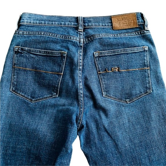 LRL Lauren Ralph Lauren Classic Straight Jeans Sz 4 Medium Wash - Picture 6 of 14